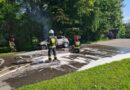 Pożar osobówki w Zagorzycach