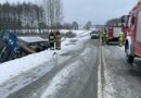 Zablokowana droga w Sędziszowie Małopolskim. Zderzenie osobówki z ciężarowym