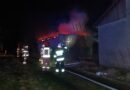 W nocy strażacy gasili pożar budynku gospodarczego