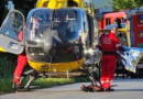 Wypadek w Sielcu, dwie osoby ranne. Lądował LPR
