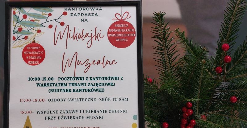 Zaproszenie na Mikołajki Muzealne w WIelopolu Skrzyńskim