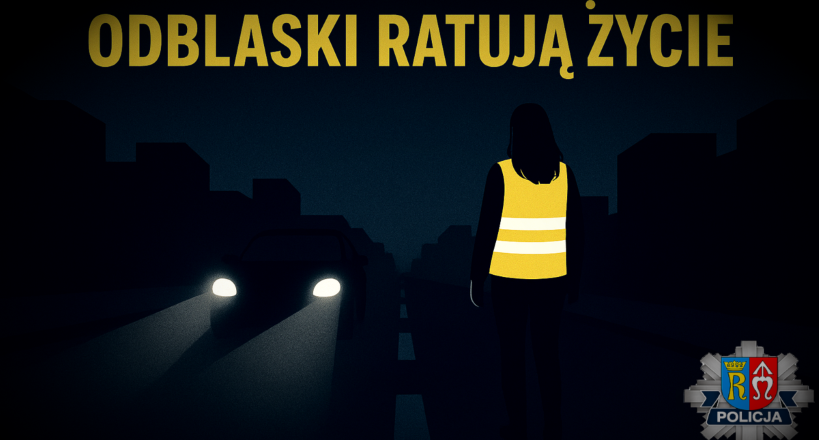 Policja przypomina – noś odblaski dla własnego bezpieczeństwa