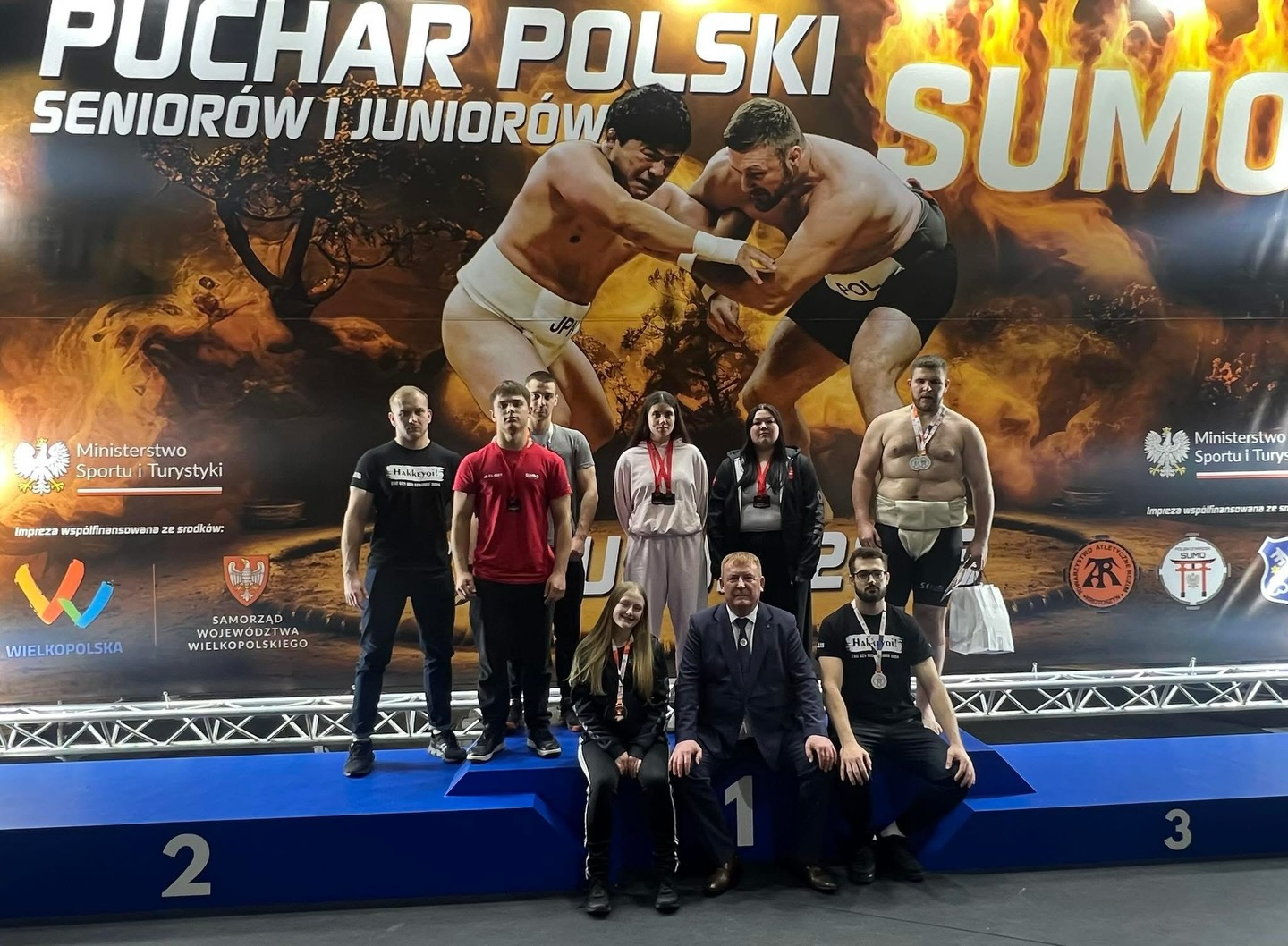 Zawodnicy EL-BET LUKS Lubzina z medalami Pucharu Polski w Sumo