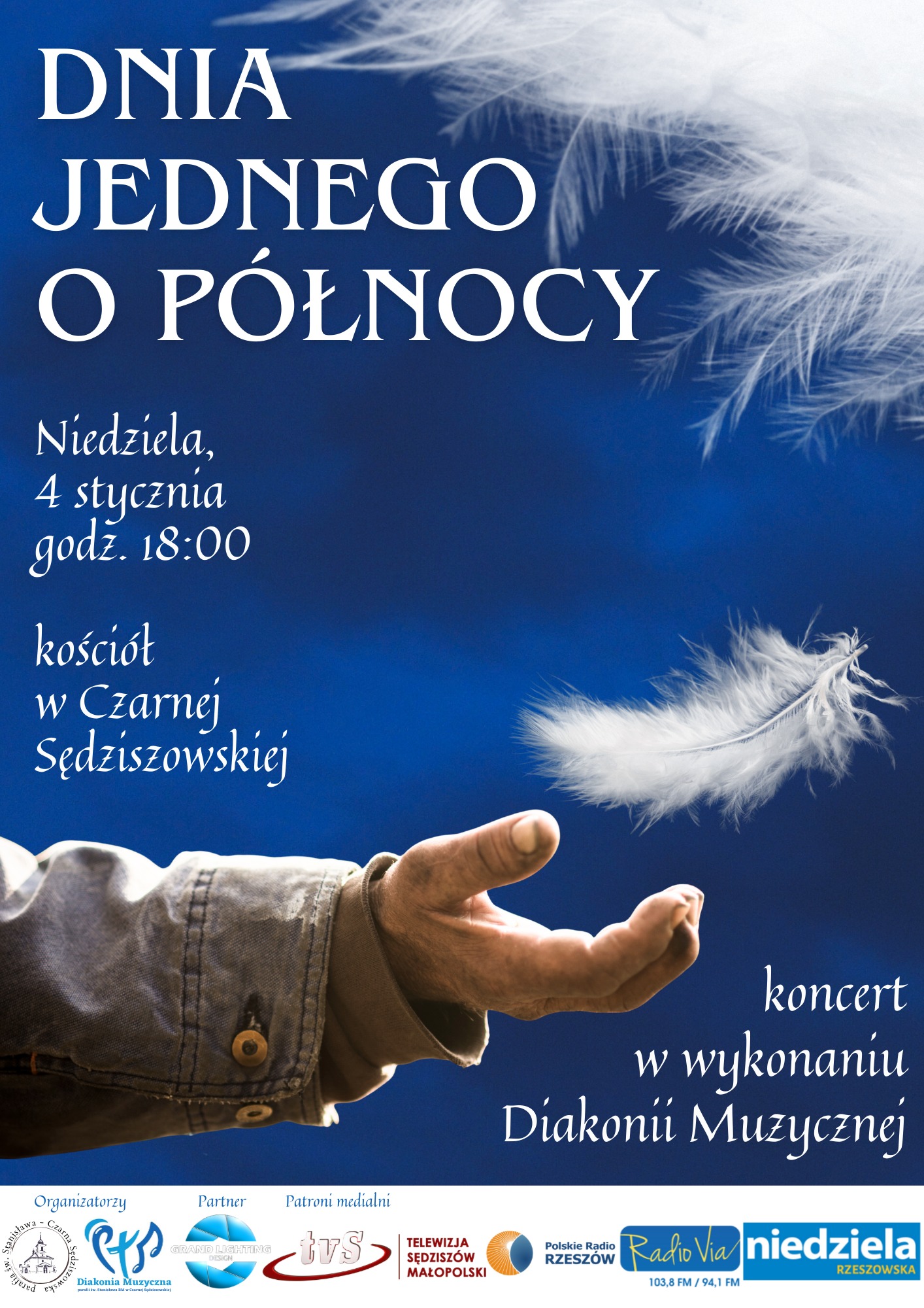 Zaproszenie na koncert kolęd i pastorałek w Czarnej Sędziszowskiej