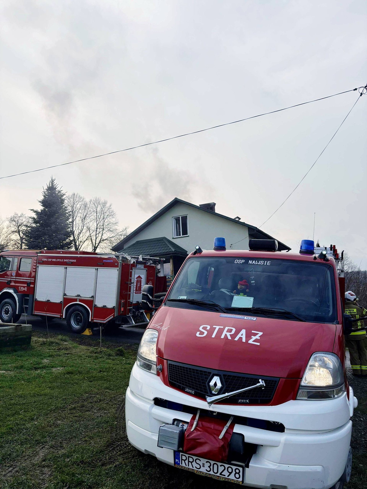 Pożar sadzy w kominie