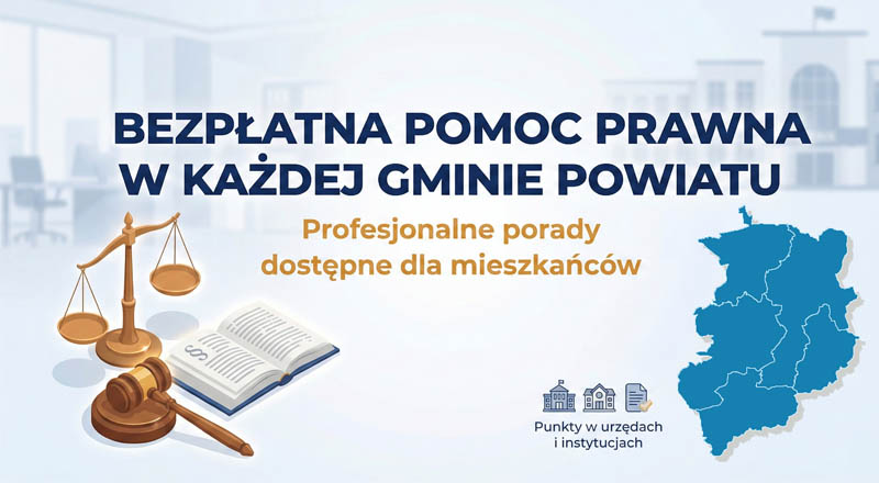 Bezpłatna pomoc prawna dostępna w każdej gminie powiatu ropczycko-sędziszowskiego