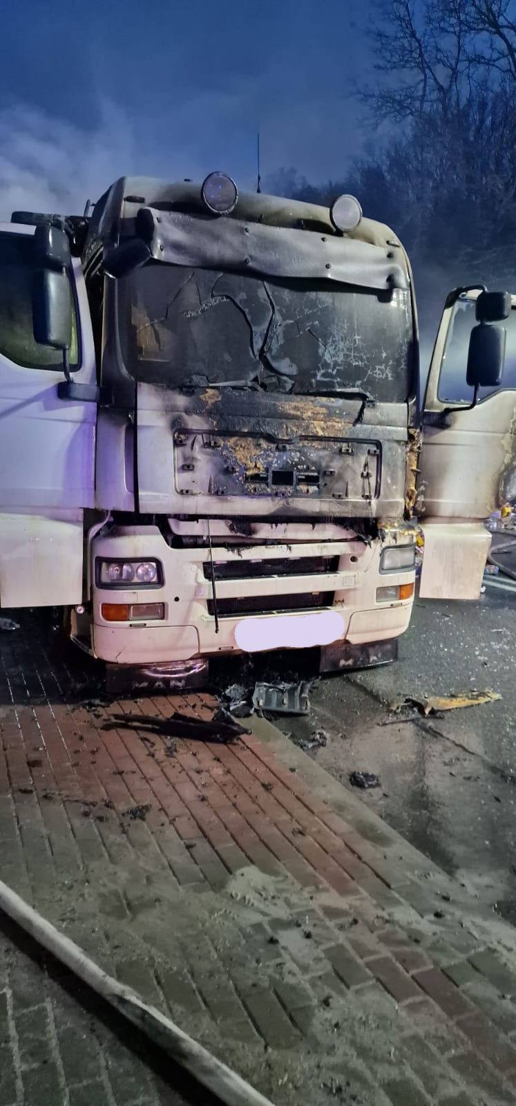 Poranny alarm w Wielopolu Skrzyńskim. Płonęła ciężarówka