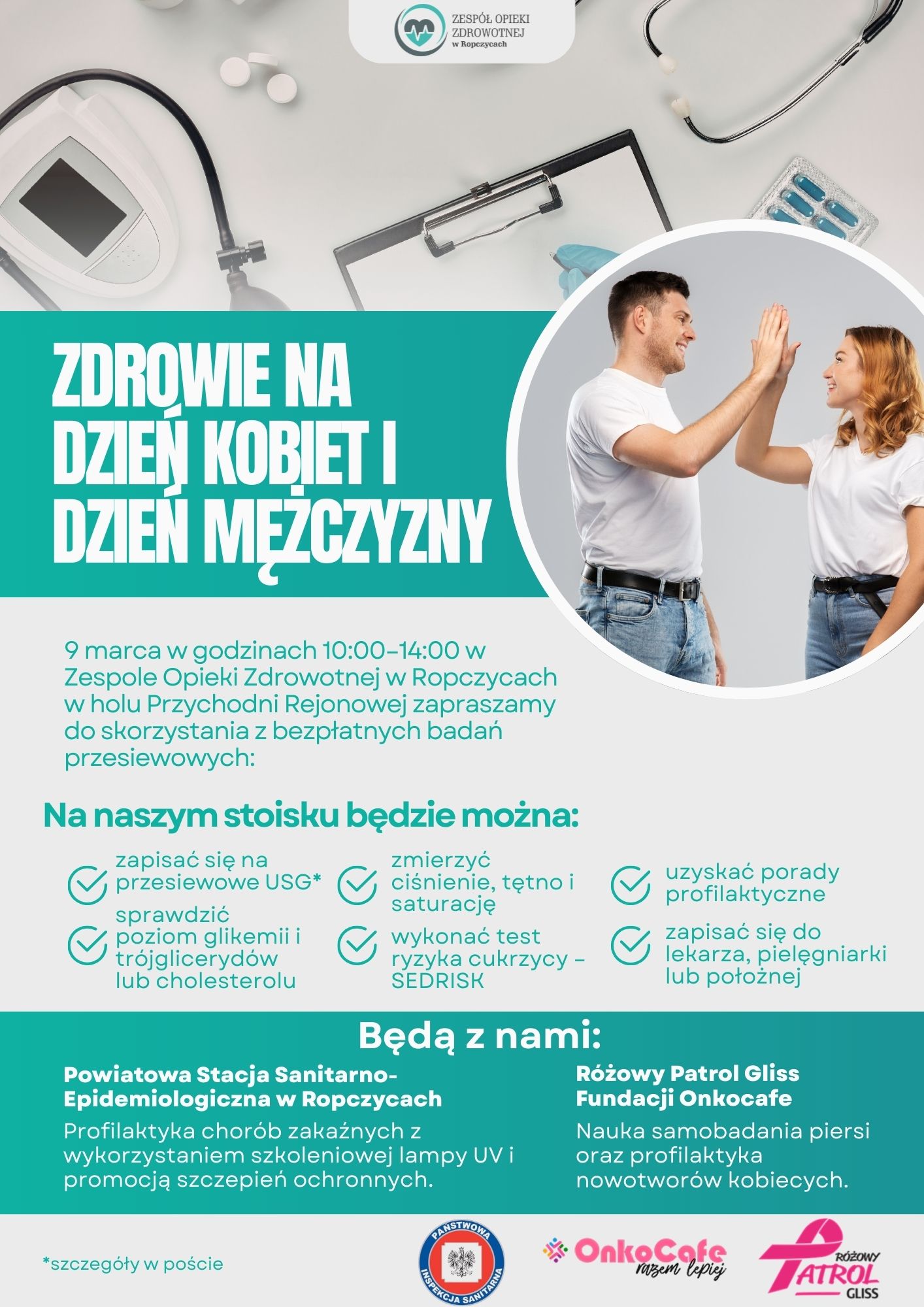 Profilaktyka zdrowotna z okazji Dnia Kobiet i Dnia Mężczyzny w Ropczycach